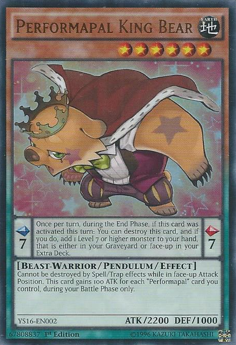 Performapal King Bear [YS16-EN002] Ultra Rare | Clutch Gaming