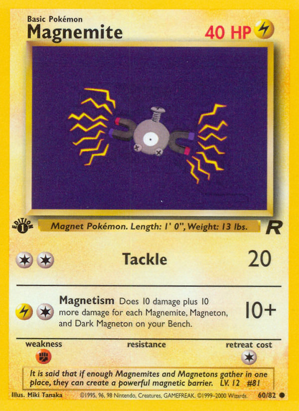 Magnemite (60/82) [Team Rocket 1st Edition] | Clutch Gaming