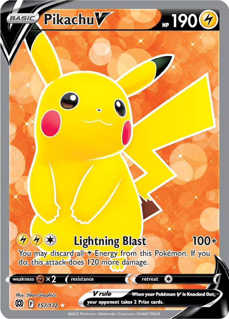 Pikachu V (157/172) [Sword & Shield: Brilliant Stars] | Clutch Gaming