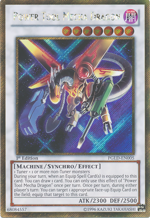 Power Tool Mecha Dragon [PGLD-EN005] Gold Secret Rare | Clutch Gaming