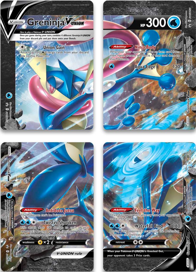 Greninja V-Union (Set of 4) [Sword & Shield: Black Star Promos] | Clutch Gaming