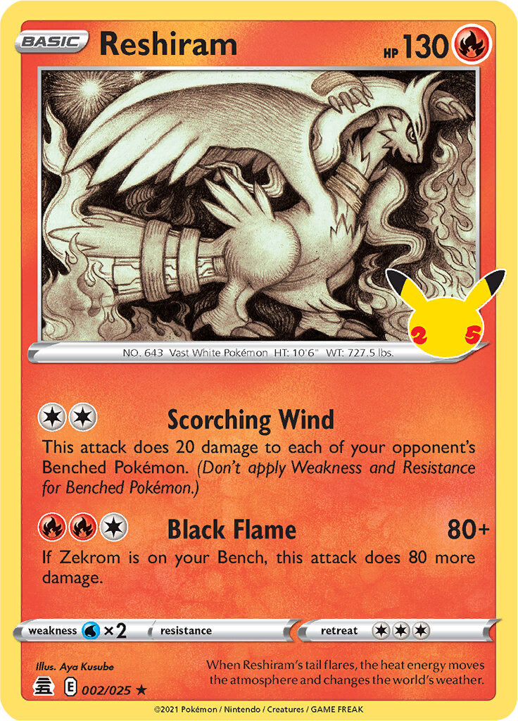 Reshiram (002/025) [Celebrations: 25th Anniversary] | Clutch Gaming