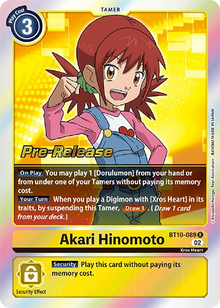 Akari Hinomoto [BT10-089] [Xros Encounter Pre-Release Cards] | Clutch Gaming