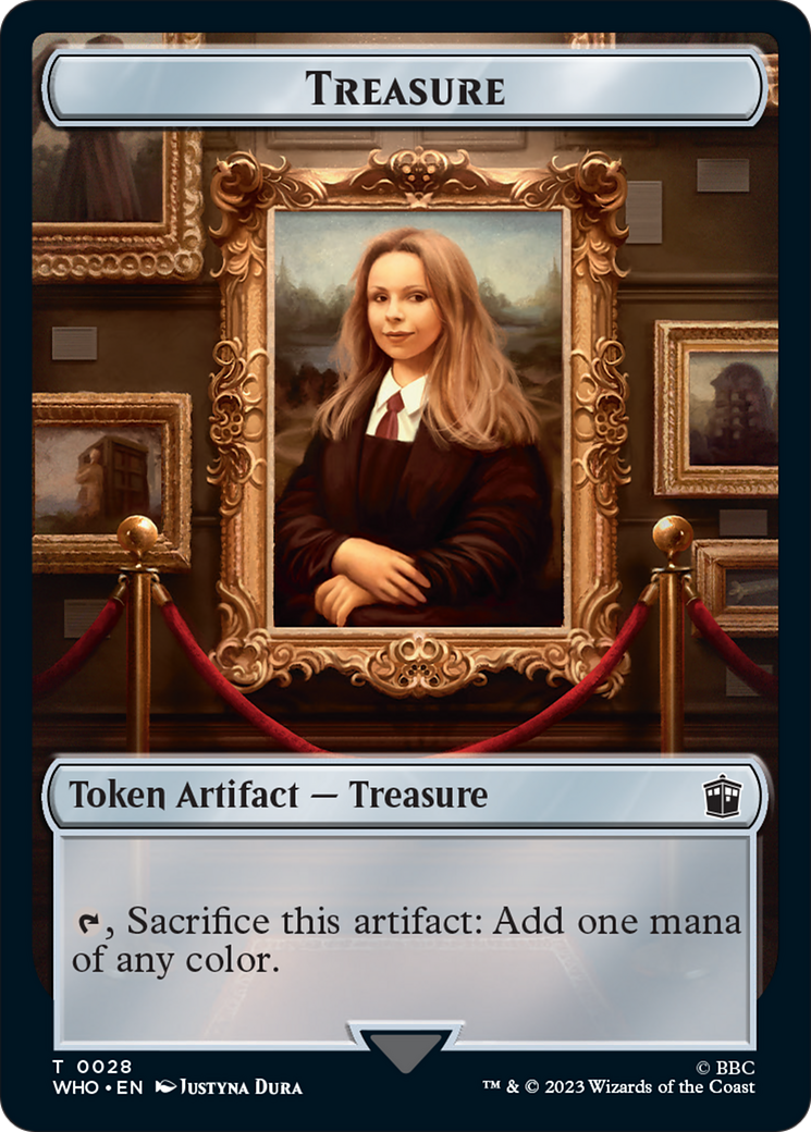 Human (0005) // Treasure (0028) Double-Sided Token [Doctor Who Tokens] | Clutch Gaming