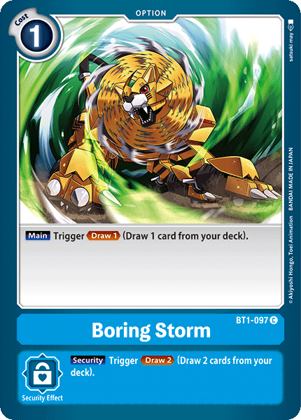 Boring Storm [BT1-097] [Release Special Booster Ver.1.0] | Clutch Gaming