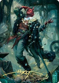Tibalt, Cosmic Impostor Art Card (Gold-Stamped Signature) [Kaldheim Art Series] | Clutch Gaming