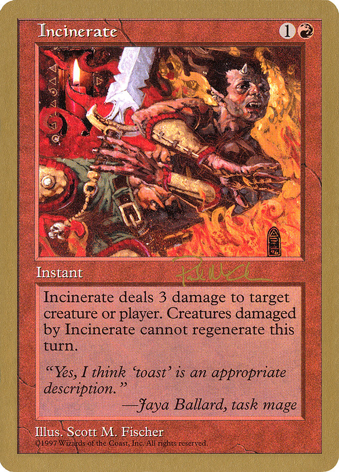 Incinerate (Paul McCabe) [World Championship Decks 1997] | Clutch Gaming