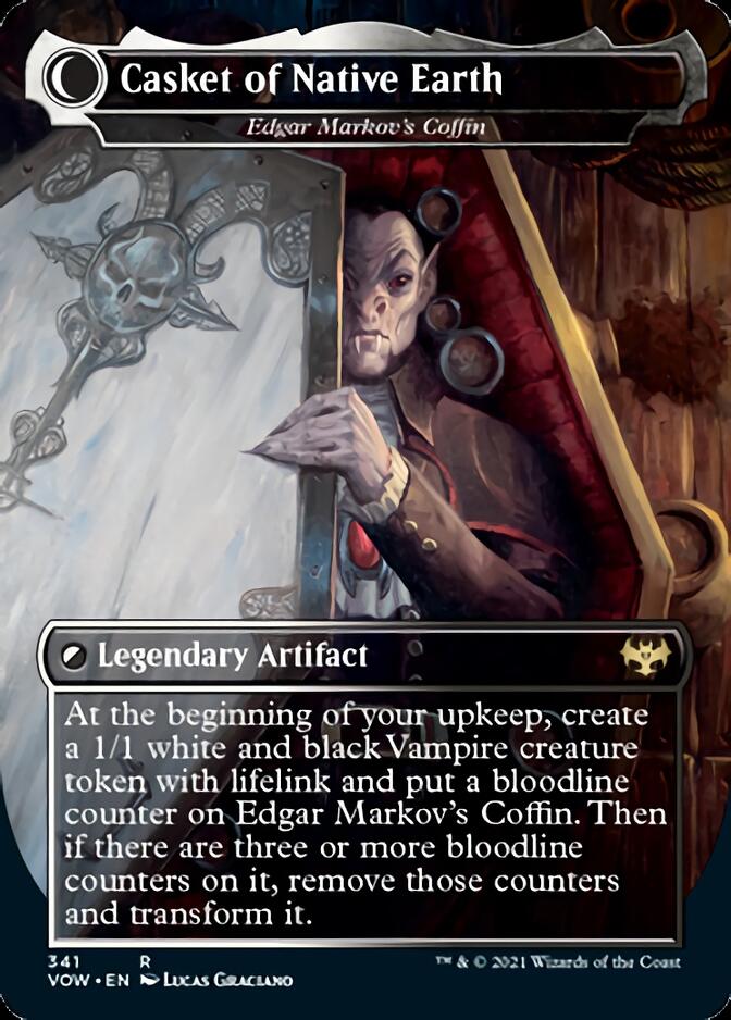 Edgar, Charmed Groom // Edgar Markov's Coffin - Dracula the Voyager // Casket of Native Earth [Innistrad: Crimson Vow] | Clutch Gaming