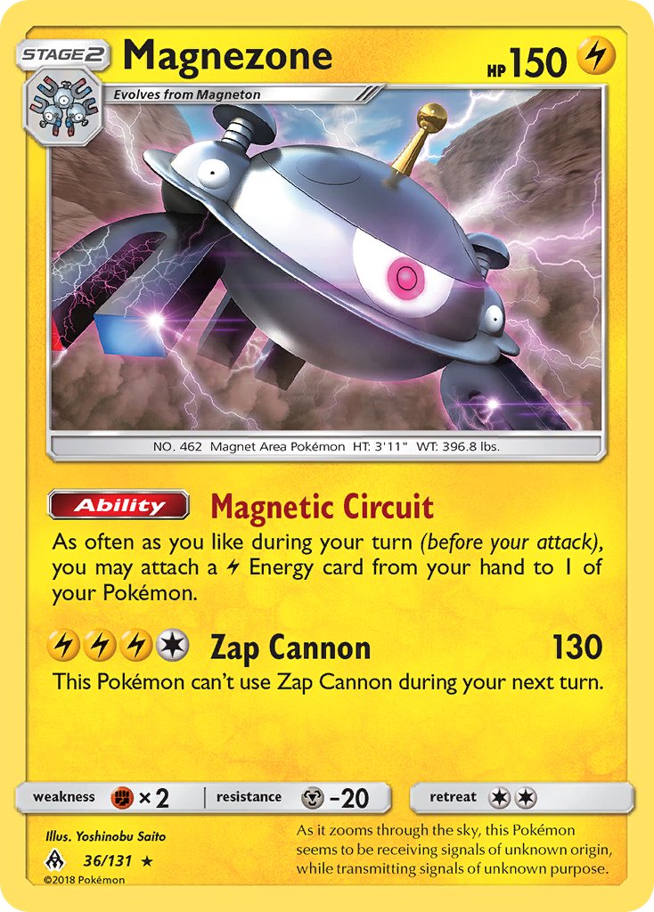 Magnezone (36/131) (Prerelease Kit Exclusive) (Theme Deck Exclusive) [Sun & Moon: Forbidden Light] | Clutch Gaming