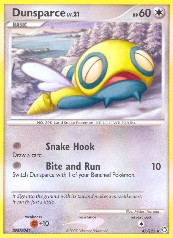 Dunsparce (47/123) [Diamond & Pearl: Mysterious Treasures] | Clutch Gaming