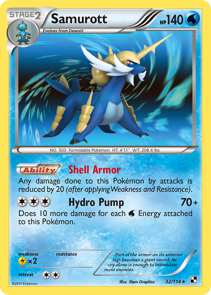 Samurott (32/114) [Black & White: Base Set] | Clutch Gaming