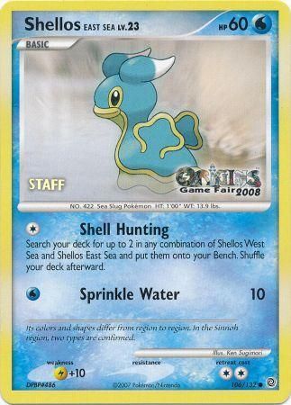 Shellos East Sea (106/132) (Origins Game Fair 2008 Staff) [Nintendo: Black Star Promos] | Clutch Gaming