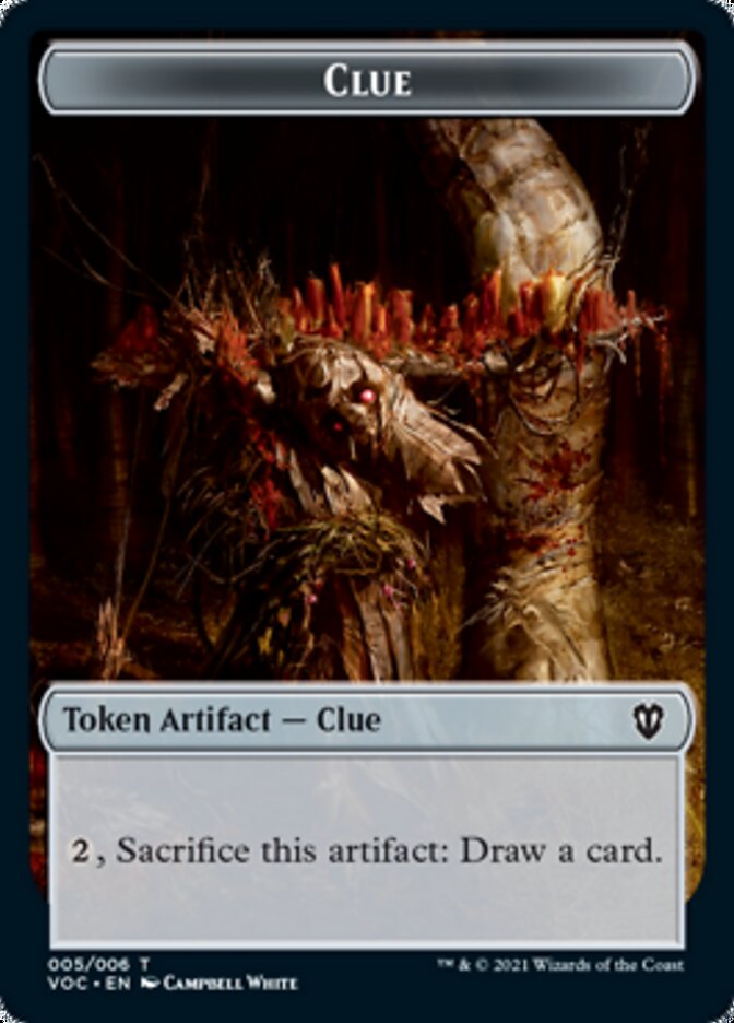 Angel // Clue Double-Sided Token [Innistrad: Crimson Vow Commander Tokens] | Clutch Gaming