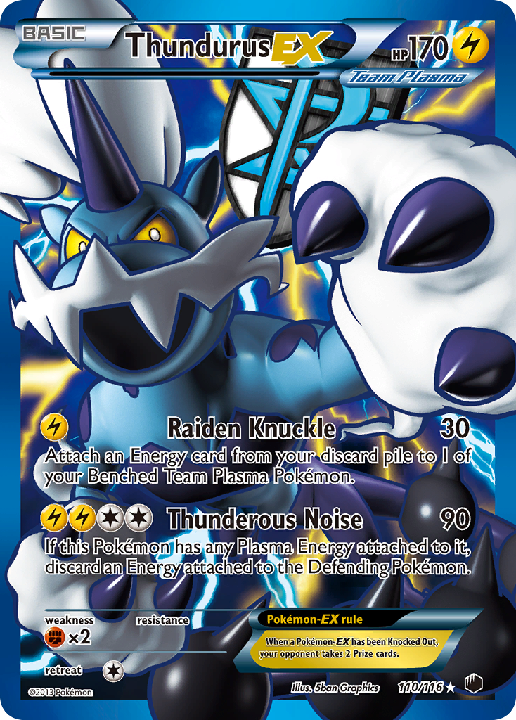 Thundurus EX (110/116) [Black & White: Plasma Freeze] | Clutch Gaming