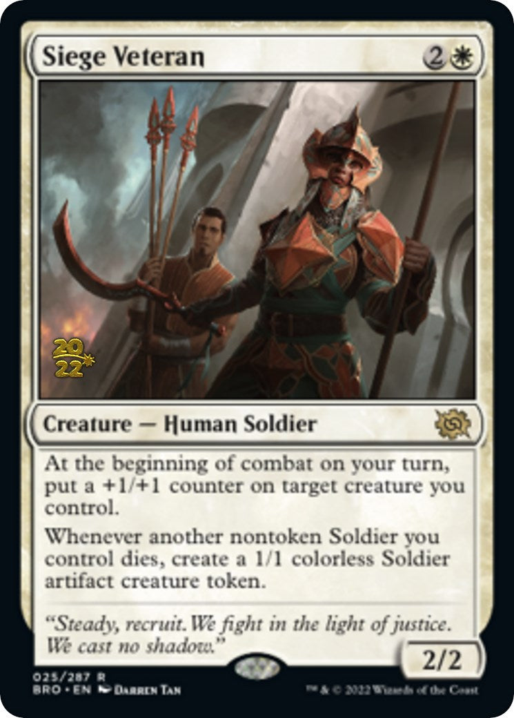 Siege Veteran [The Brothers' War Prerelease Promos] | Clutch Gaming