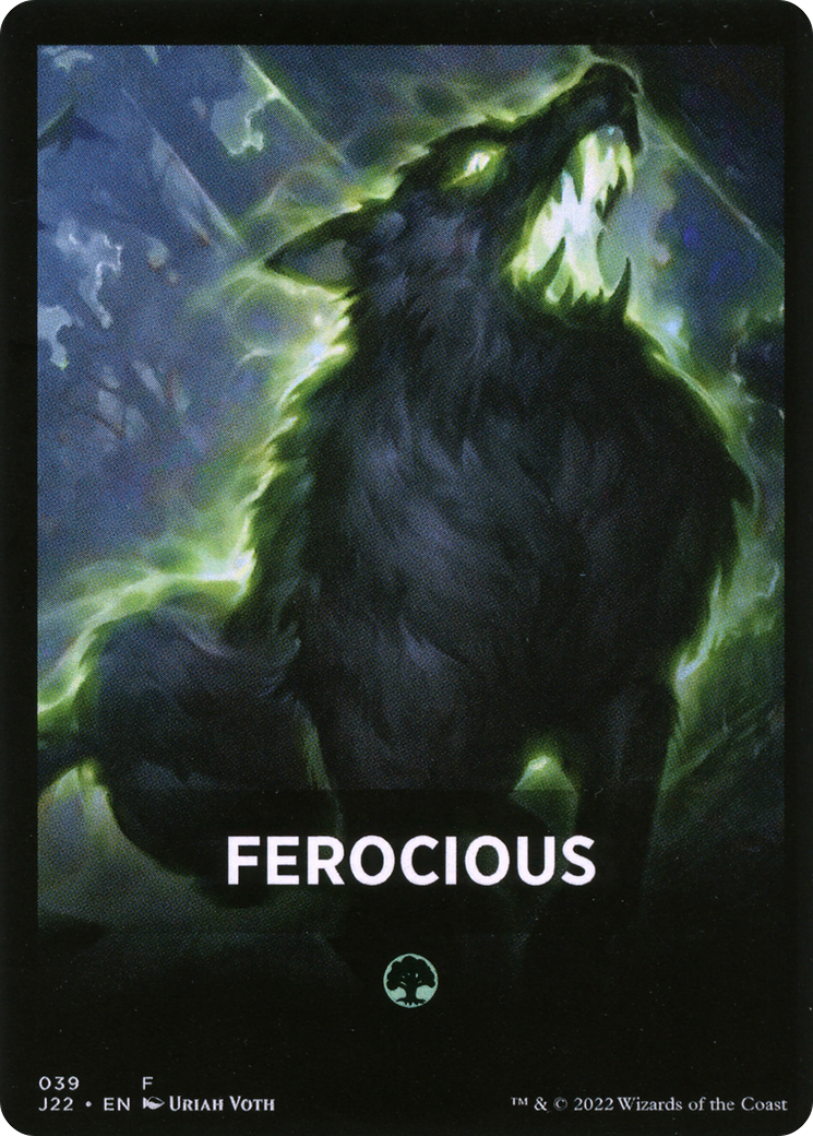 Ferocious Theme Card [Jumpstart 2022 Front Cards] | Clutch Gaming