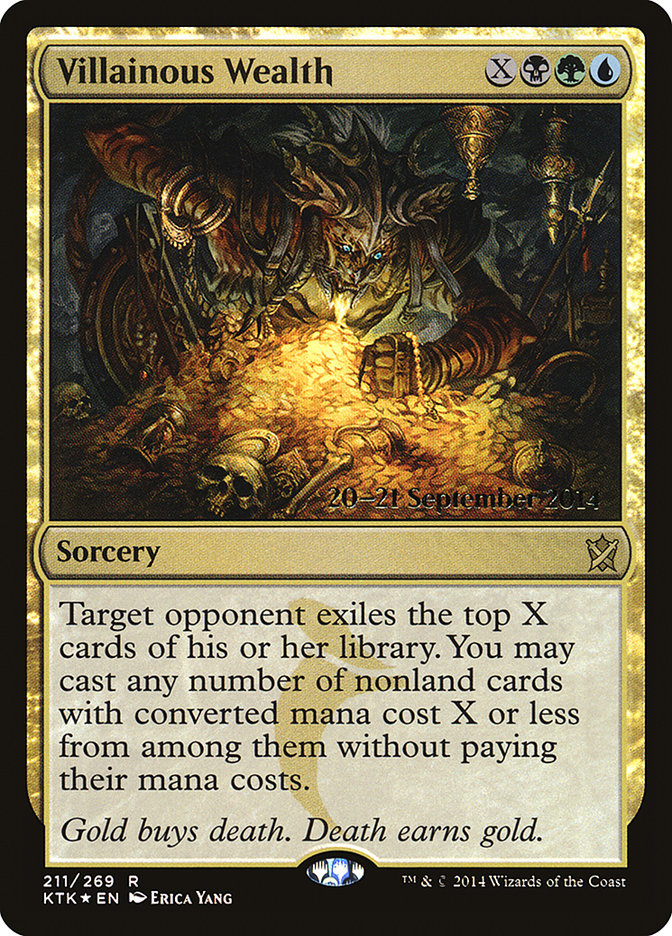 Villainous Wealth [Khans of Tarkir Prerelease Promos] | Clutch Gaming