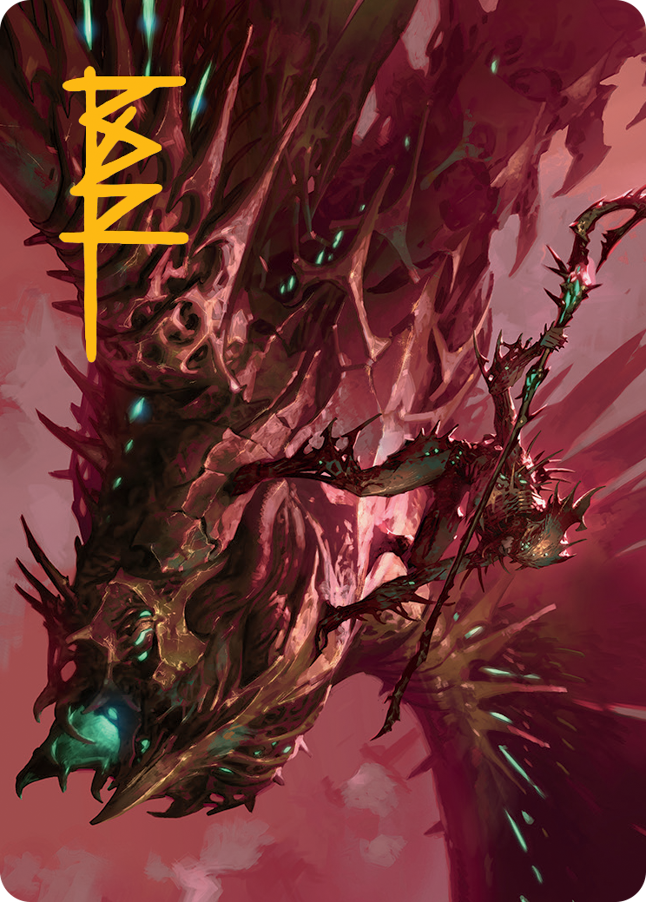 Skyclave Invader Art Card (Gold-Stamped Signature) [March of the Machine Art Series] | Clutch Gaming