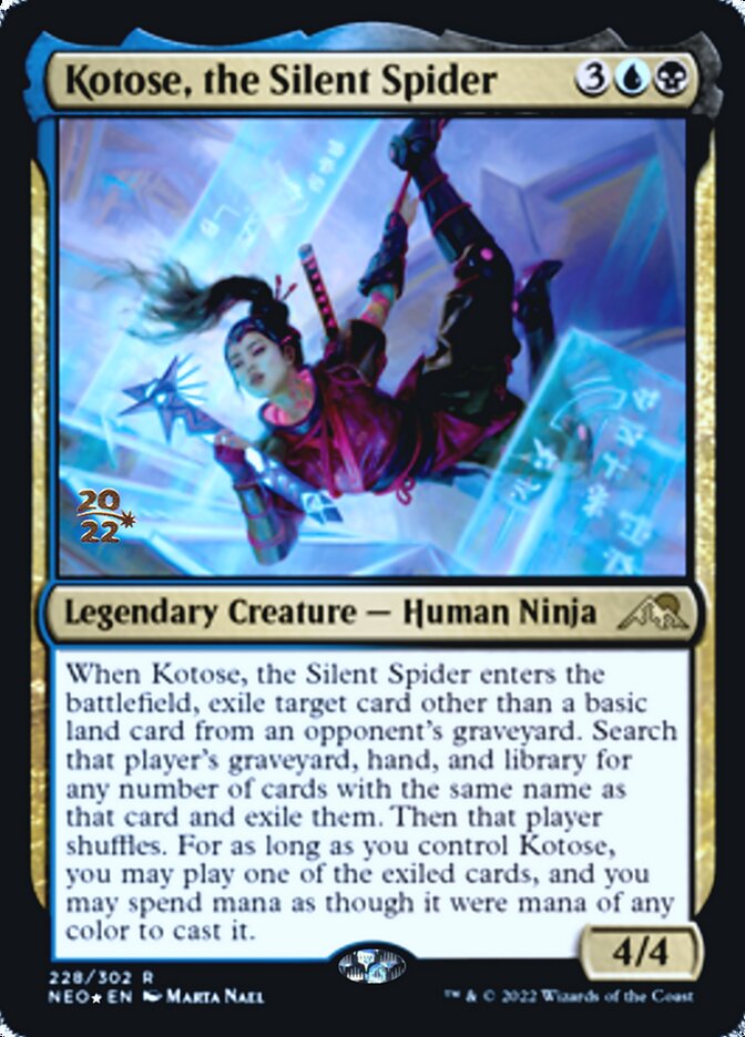 Kotose, the Silent Spider [Kamigawa: Neon Dynasty Prerelease Promos] | Clutch Gaming