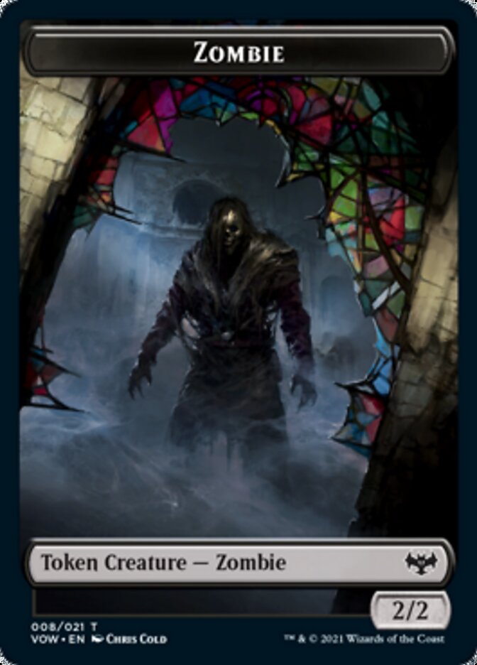 Zombie (008) // Human (010) Double-Sided Token [Innistrad: Crimson Vow Tokens] | Clutch Gaming