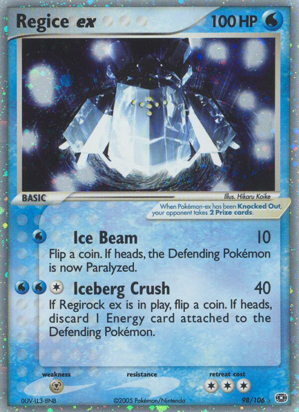 Regice ex (98/106) [EX: Emerald] | Clutch Gaming