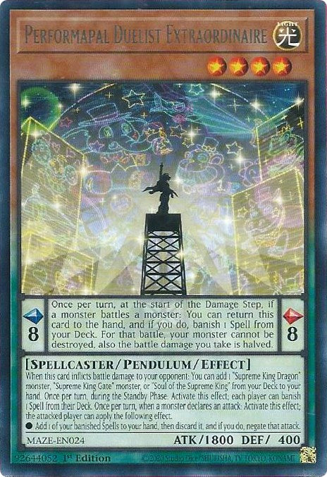 Performapal Duelist Extraordinaire [MAZE-EN024] Rare | Clutch Gaming