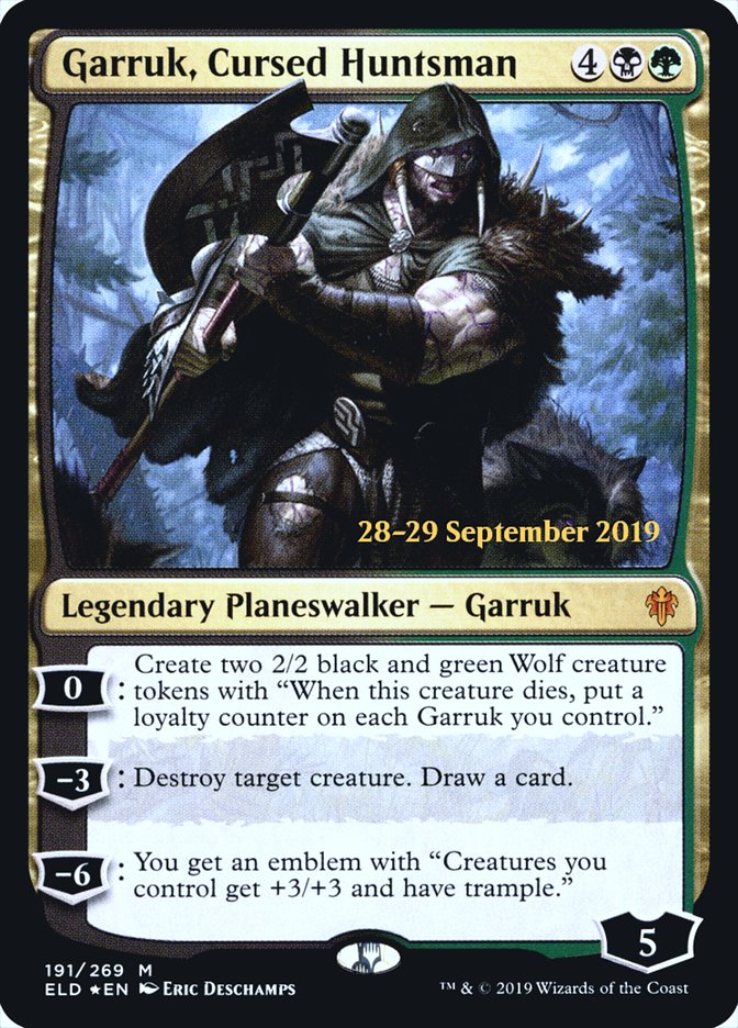 Garruk, Cursed Huntsman [Throne of Eldraine Prerelease Promos] | Clutch Gaming