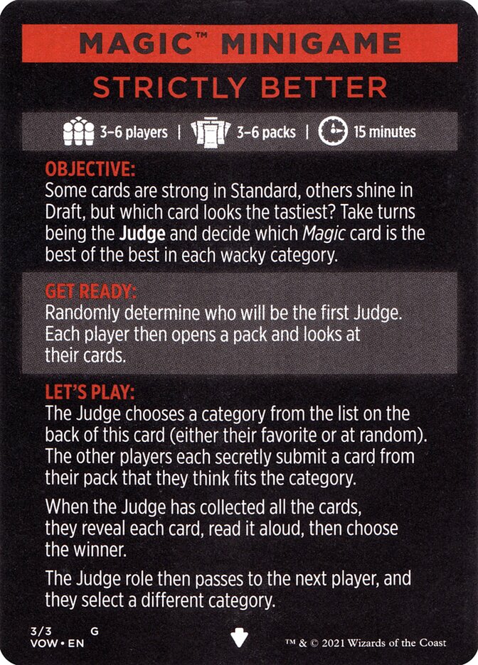 Strictly Better (Magic Minigame) [Innistrad: Crimson Vow Minigame] | Clutch Gaming