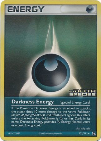 Darkness Energy (103/113) (Stamped) [EX: Delta Species] | Clutch Gaming