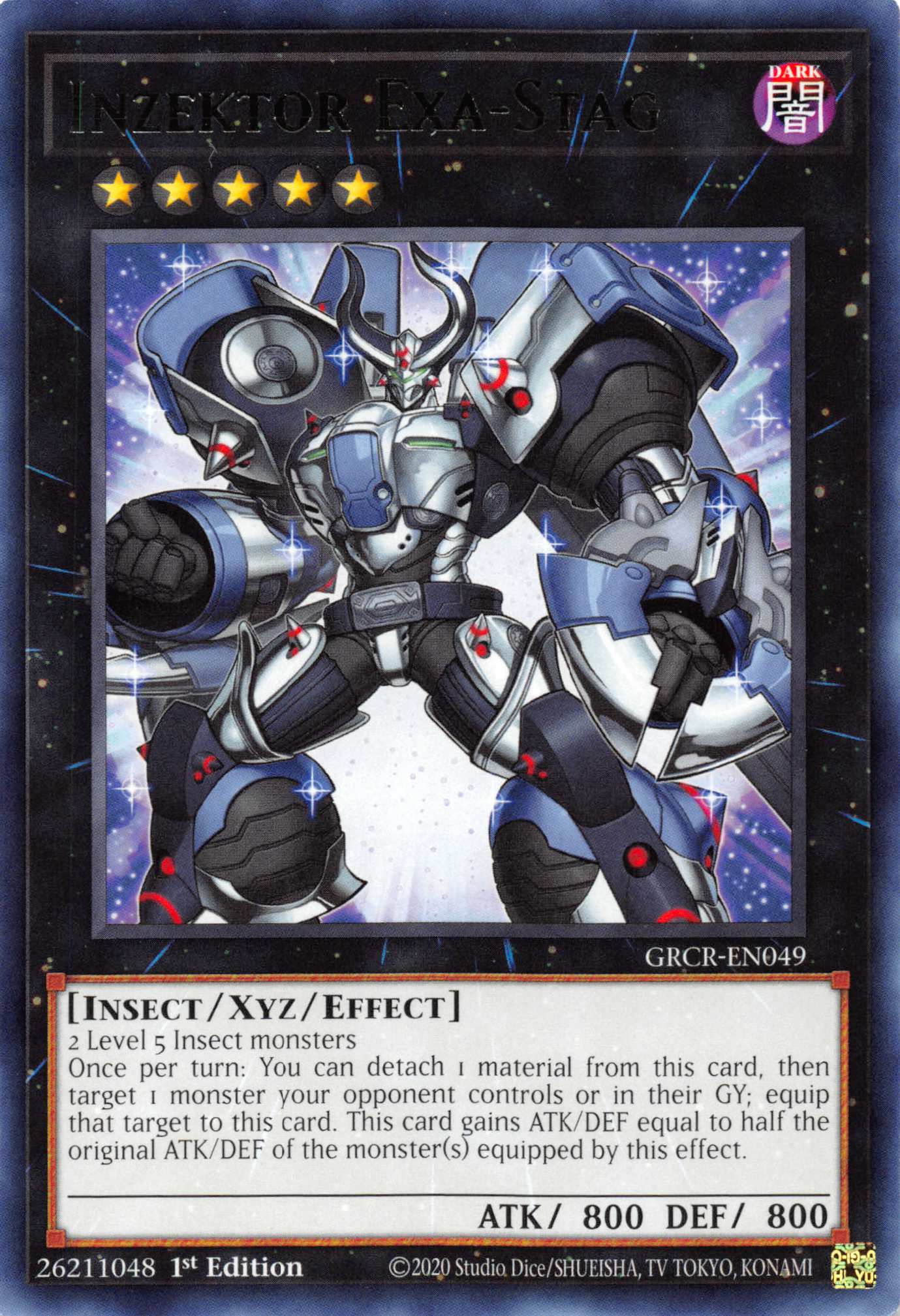 Inzektor Exa-Stag [GRCR-EN049] Rare | Clutch Gaming
