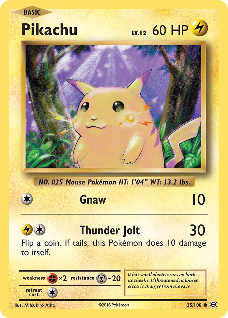 Pikachu (35/108) (Theme Deck Exclusive) (Cracked Ice Holo) [XY: Evolutions] | Clutch Gaming