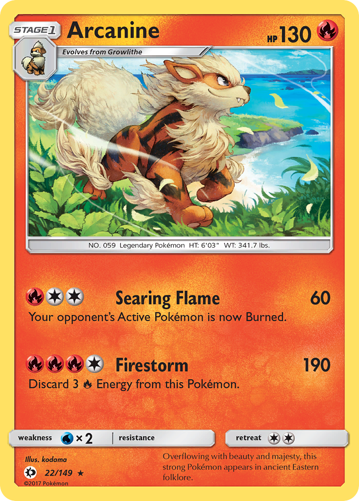 Arcanine (22/149) [Sun & Moon: Base Set] | Clutch Gaming