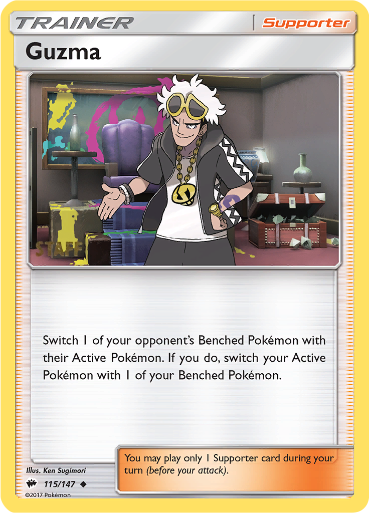 Guzma (115/147) (Regional Championships Staff) [Sun & Moon: Burning Shadows] | Clutch Gaming