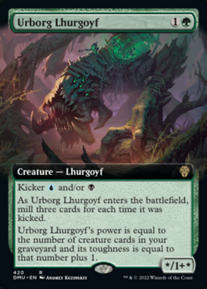 Urborg Lhurgoyf (Extended Art) [Dominaria United] | Clutch Gaming