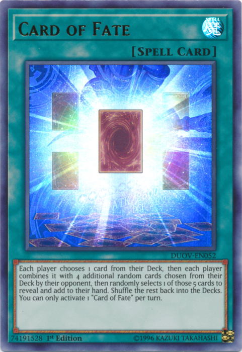 Card of Fate [DUOV-EN052] Ultra Rare | Clutch Gaming