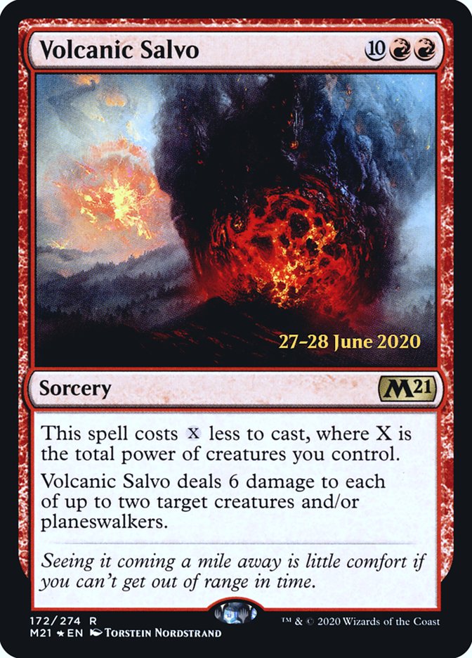 Volcanic Salvo [Core Set 2021 Prerelease Promos] | Clutch Gaming