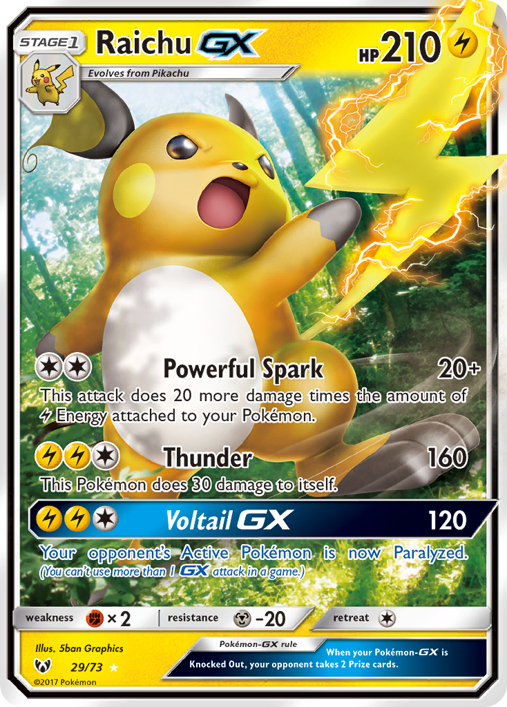 Raichu GX (29/73) [Sun & Moon: Shining Legends] | Clutch Gaming