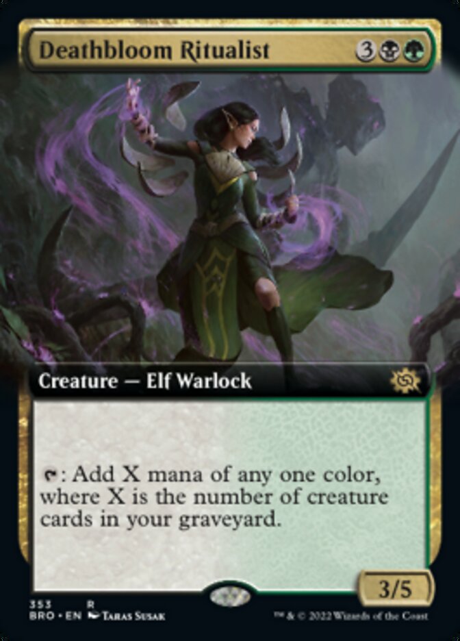 Deathbloom Ritualist (Extended Art) [The Brothers' War] | Clutch Gaming