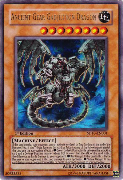 Ancient Gear Gadjiltron Dragon [SD10-EN001] Ultra Rare | Clutch Gaming