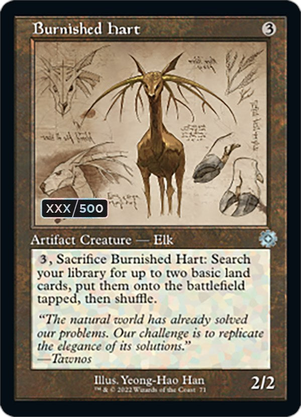 Burnished Hart (Retro Schematic) (Serial Numbered) [The Brothers' War Retro Artifacts] | Clutch Gaming