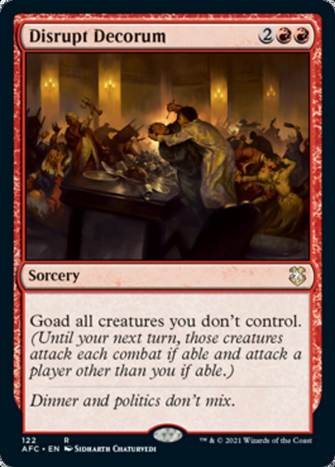 Disrupt Decorum [Dungeons & Dragons: Adventures in the Forgotten Realms Commander] | Clutch Gaming