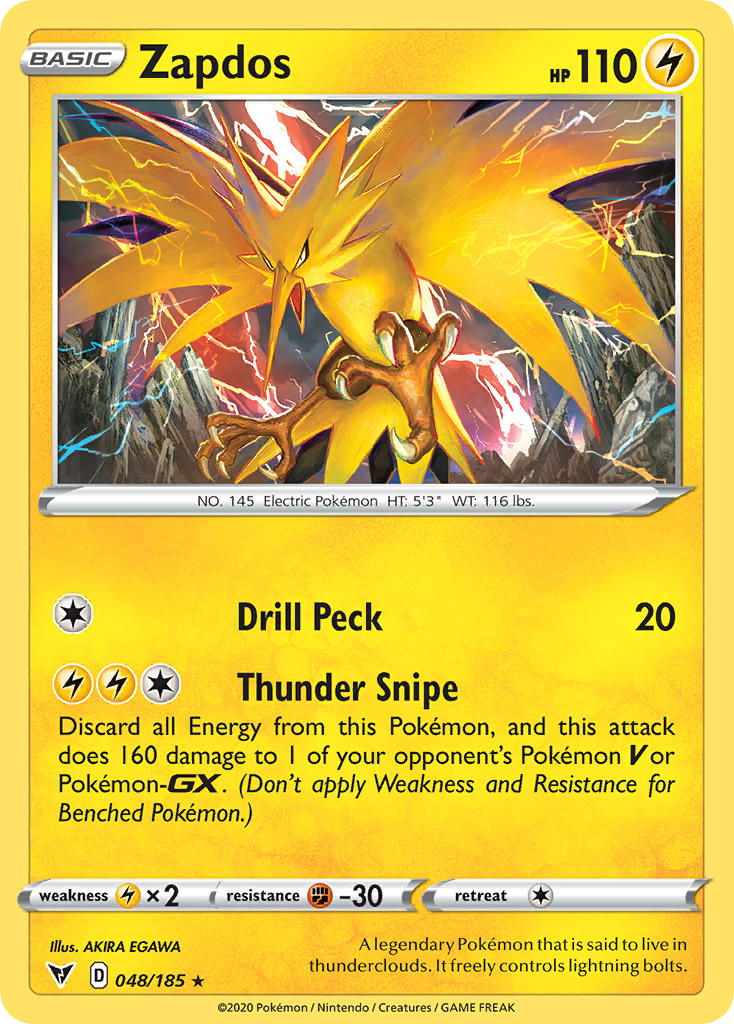 Zapdos (048/185) [Sword & Shield: Vivid Voltage] | Clutch Gaming