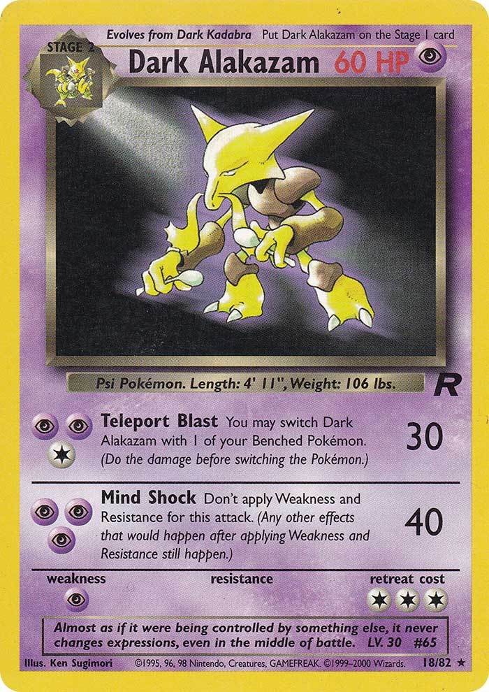 Dark Alakazam (18/82) [Team Rocket Unlimited] | Clutch Gaming