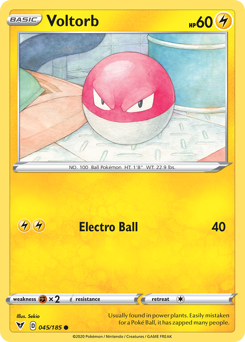 Voltorb (045/185) [Sword & Shield: Vivid Voltage] | Clutch Gaming
