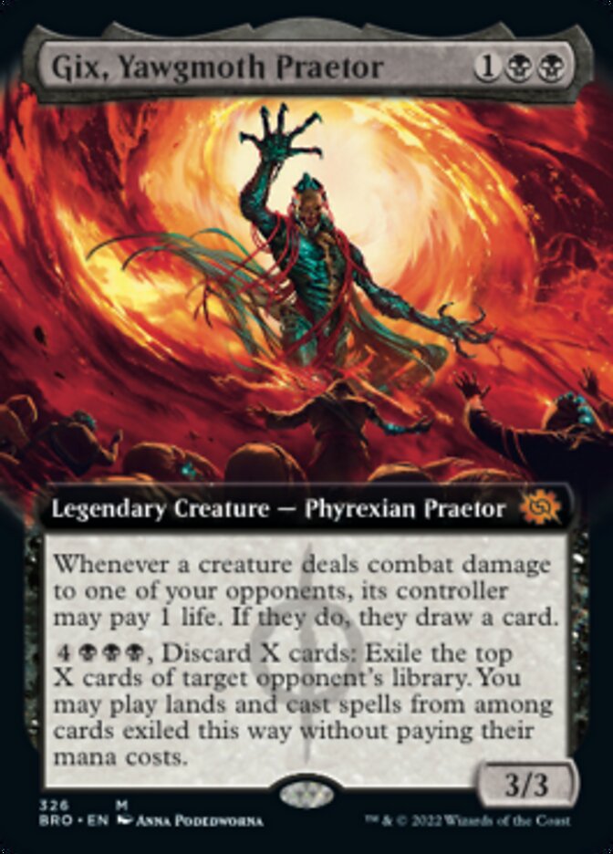 Gix, Yawgmoth Praetor (Extended Art) [The Brothers' War] | Clutch Gaming