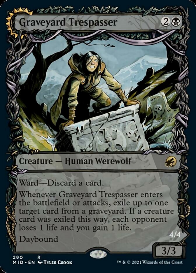 Graveyard Trespasser // Graveyard Glutton (Showcase Equinox) [Innistrad: Midnight Hunt] | Clutch Gaming