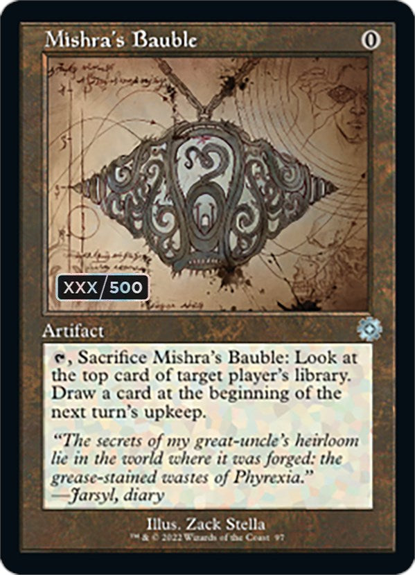 Mishra's Bauble (Retro Schematic) (Serial Numbered) [The Brothers' War Retro Artifacts] | Clutch Gaming