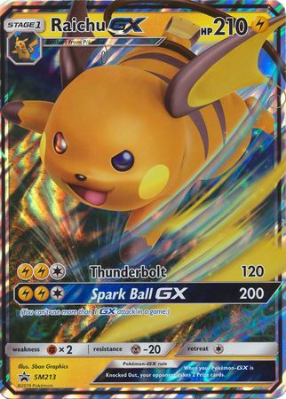 Raichu GX (SM213) (Jumbo Card) [Sun & Moon: Black Star Promos] | Clutch Gaming