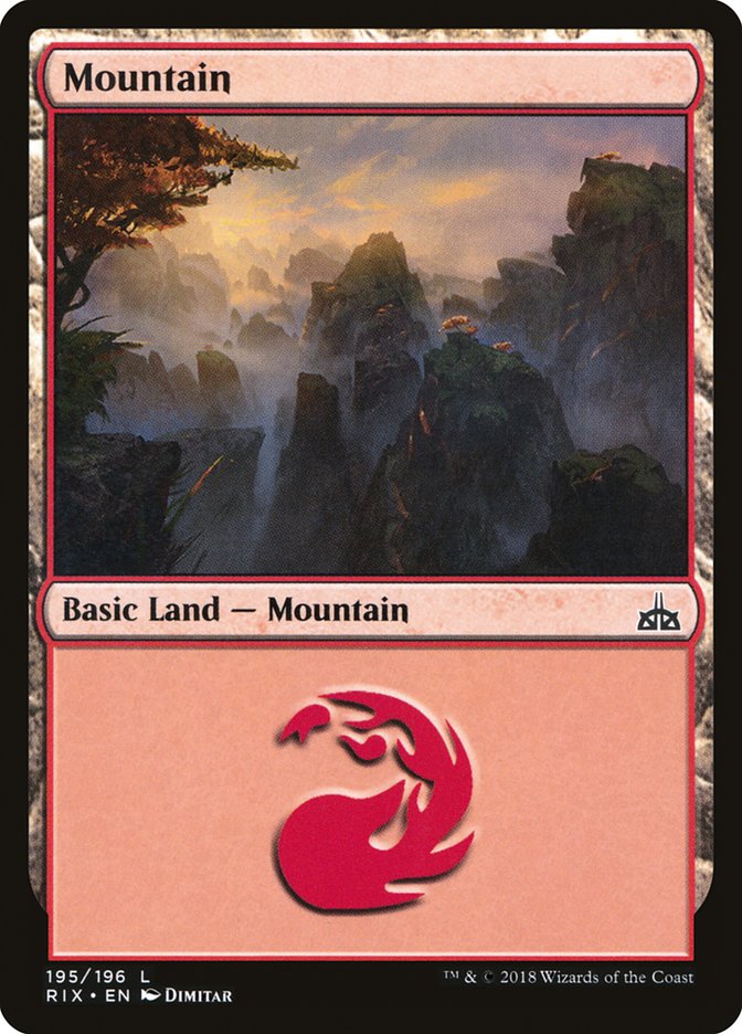 Mountain (195) [Rivals of Ixalan] | Clutch Gaming