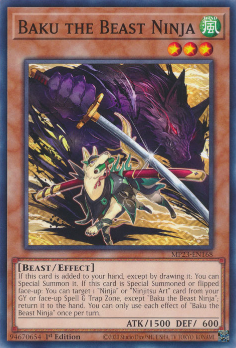 Baku the Beast Ninja [MP23-EN168] Common | Clutch Gaming